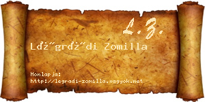 Légrádi Zomilla névjegykártya